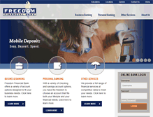 Tablet Screenshot of freedomfinancialbank.com